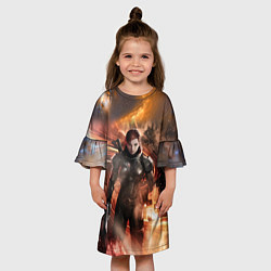 Платье клеш для девочки Mass Effect N7 - Jane Shepard, цвет: 3D-принт — фото 2