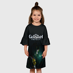 Платье клеш для девочки Геншин - Тигнари, цвет: 3D-принт — фото 2