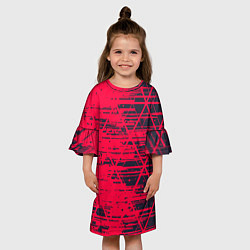 Платье клеш для девочки Black & Red, цвет: 3D-принт — фото 2