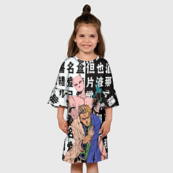Платье клеш для девочки Кирай Йошикаге - JOJO, цвет: 3D-принт — фото 2