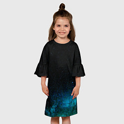 Платье клеш для девочки Deep stars, цвет: 3D-принт — фото 2