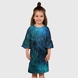 Платье клеш для девочки Мета вселенная, цвет: 3D-принт — фото 2