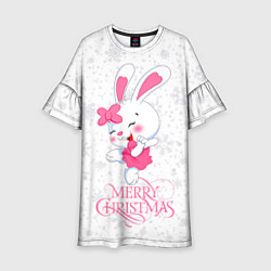 Детское платье Merry Christmas, cute bunny