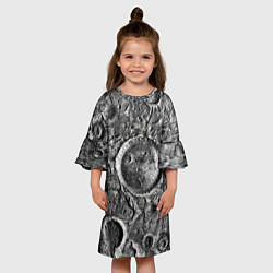 Платье клеш для девочки Поверхность луны, цвет: 3D-принт — фото 2