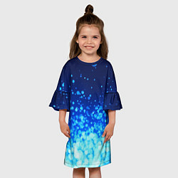 Платье клеш для девочки Ледяные блёстки, цвет: 3D-принт — фото 2