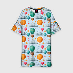 Детское платье Воздушные шары и луна