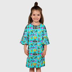 Платье клеш для девочки Nostalgia for 90, цвет: 3D-принт — фото 2