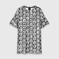 Платье клеш для девочки Пупырка - текстура, цвет: 3D-принт