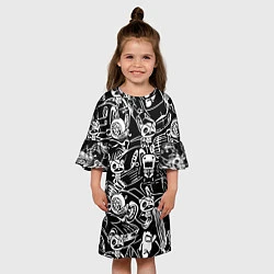 Платье клеш для девочки JDM Pattern, цвет: 3D-принт — фото 2