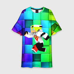 Платье клеш для девочки Minecraft - hero - video game, цвет: 3D-принт