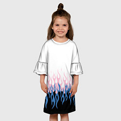 Платье клеш для девочки Ледяное пламя, цвет: 3D-принт — фото 2