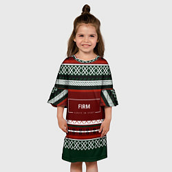 Платье клеш для девочки FIRM как красный свитер из 90х, цвет: 3D-принт — фото 2