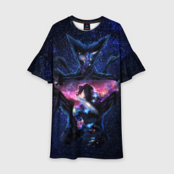 Платье клеш для девочки One Punch Man Гароу Космос, цвет: 3D-принт