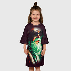 Платье клеш для девочки DJ Santa, цвет: 3D-принт — фото 2