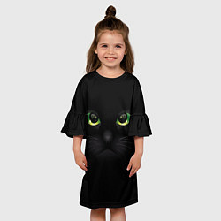 Платье клеш для девочки Черную кошку совсем не интересует, цвет: 3D-принт — фото 2