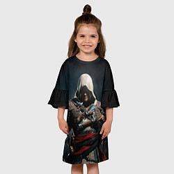 Платье клеш для девочки Assassins Creed 4, цвет: 3D-принт — фото 2