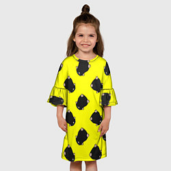Платье клеш для девочки Кротовуха, цвет: 3D-принт — фото 2