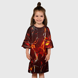 Платье клеш для девочки Лавовое стекло, цвет: 3D-принт — фото 2