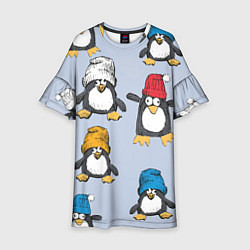 Детское платье Смешные пингвины