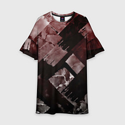 Детское платье Красные и чёрные полосы