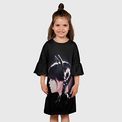 Платье клеш для девочки Wednesday - Wednesday Addams, цвет: 3D-принт — фото 2