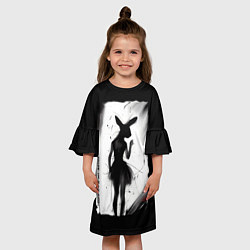 Платье клеш для девочки Крольчиха в юбке, цвет: 3D-принт — фото 2