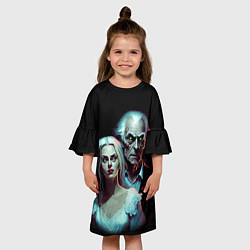 Платье клеш для девочки Король и Шут Кукла Колдуна, цвет: 3D-принт — фото 2