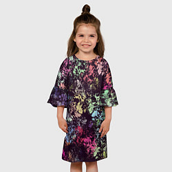 Платье клеш для девочки Яркие краски, цвет: 3D-принт — фото 2