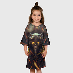 Платье клеш для девочки Steampunk stalker, цвет: 3D-принт — фото 2