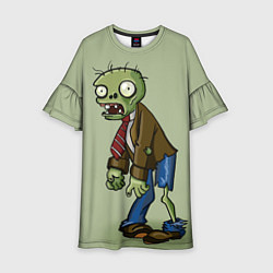 Платье клеш для девочки Зомби стоит, цвет: 3D-принт