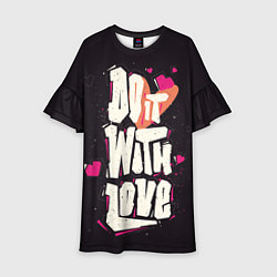 Платье клеш для девочки Do it with love, цвет: 3D-принт