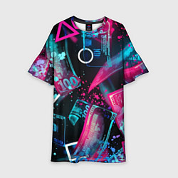 Детское платье Neon money