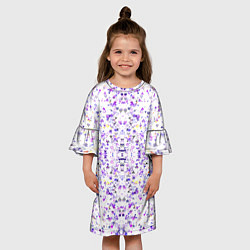 Платье клеш для девочки Сердечки паттерн, цвет: 3D-принт — фото 2