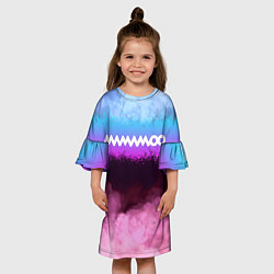 Платье клеш для девочки Mamamoo clouds, цвет: 3D-принт — фото 2