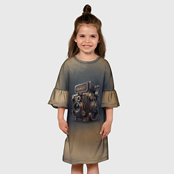Платье клеш для девочки Странный фотоаппарат, цвет: 3D-принт — фото 2