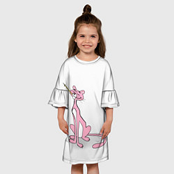 Платье клеш для девочки Шикарная пантера, цвет: 3D-принт — фото 2