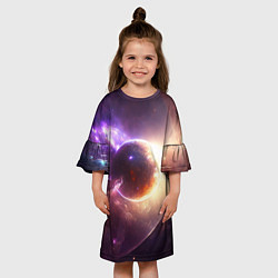 Платье клеш для девочки Планета Алари, цвет: 3D-принт — фото 2