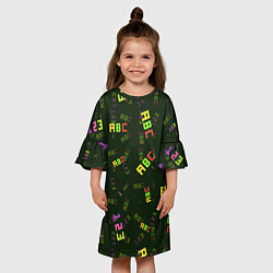 Платье клеш для девочки ABC, цвет: 3D-принт — фото 2