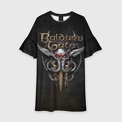 Платье клеш для девочки Логотип Baldurs Gate 3, цвет: 3D-принт