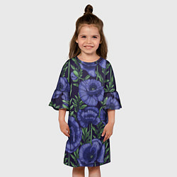 Платье клеш для девочки Анемоны, цвет: 3D-принт — фото 2