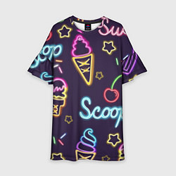 Детское платье Неоновые надписи sweet scoop