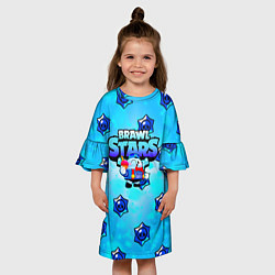Платье клеш для девочки Brawl Stars Лу, цвет: 3D-принт — фото 2