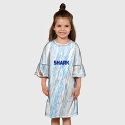 Платье клеш для девочки Акула жизни, цвет: 3D-принт — фото 2