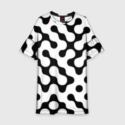 Детское платье Чёрно-белый растровый узор