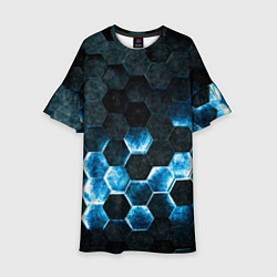 Платье клеш для девочки Соты с подсветкой, цвет: 3D-принт