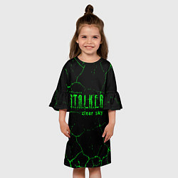 Платье клеш для девочки Stalker radiation art, цвет: 3D-принт — фото 2