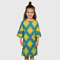 Платье клеш для девочки Этника узор, цвет: 3D-принт — фото 2