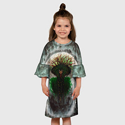 Платье клеш для девочки Лесная ведьма, цвет: 3D-принт — фото 2