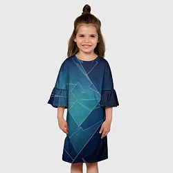 Платье клеш для девочки Геометрическая бесконечность, цвет: 3D-принт — фото 2
