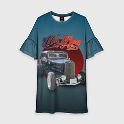 Платье клеш для девочки Настоящий классический хот род, цвет: 3D-принт